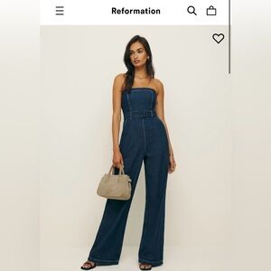 Reformation Eva Denim Jumpsuit